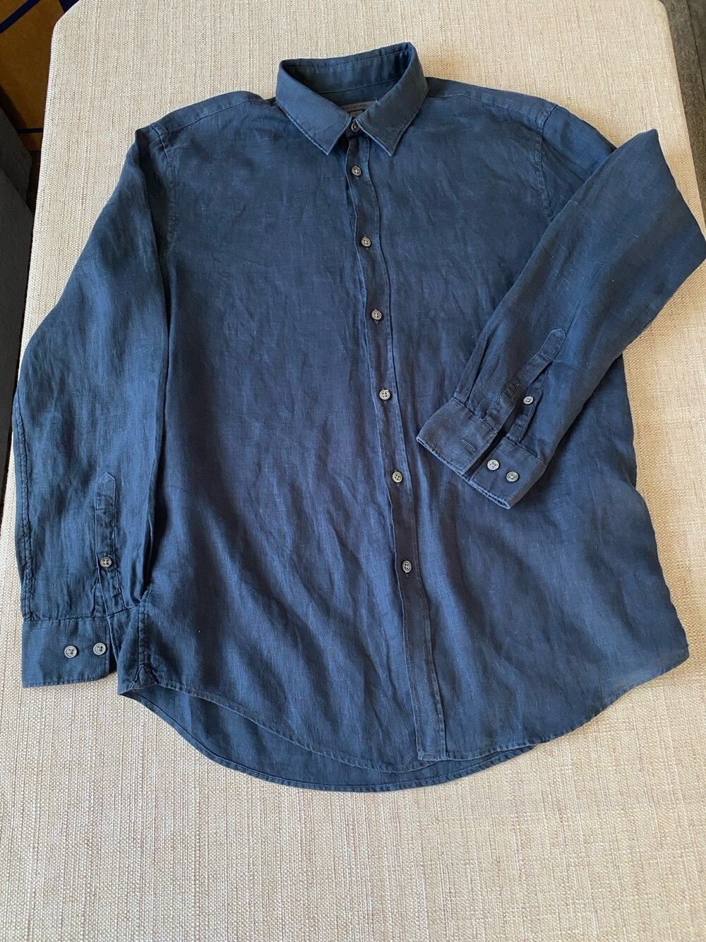 John Varvatos Orchard Linen Shirt Men’s Size Small S Casual Button Front